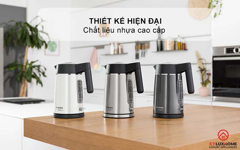 ẤM ĐUN NƯỚC SIÊU TỐC BOSCH TWK5P480 DESIGNLINE 2400W 1