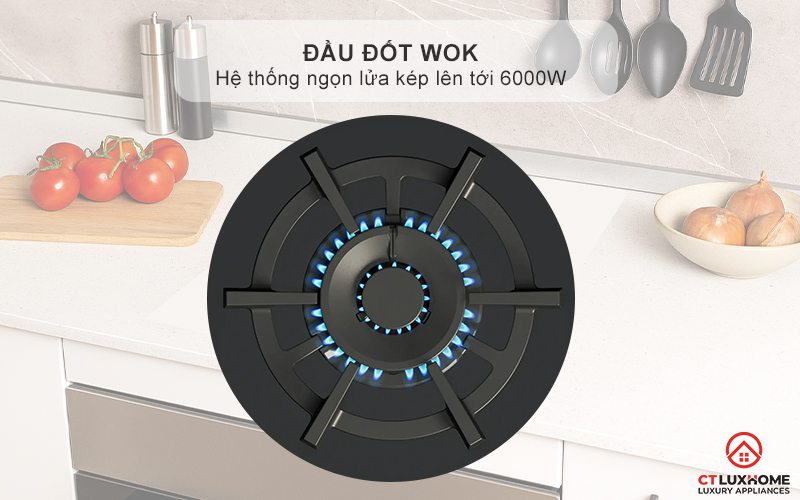 BẾP GAS DOMINO BOSCH PRA3A6I10 SERIE 8 30CM MẶT GỐM ĐEN CERAMIC 5