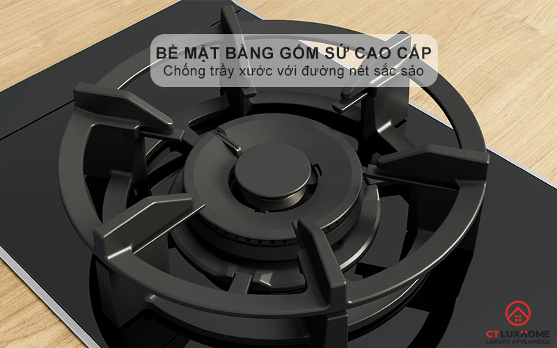 BẾP GAS DOMINO BOSCH PRA3A6I10 SERIE 8 30CM MẶT GỐM ĐEN CERAMIC 2