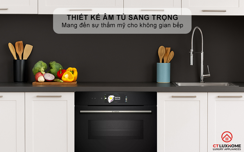 LÒ NƯỚNG ÂM TỦ KẾT HỢP VI SÓNG BOSCH CMG778NB1 SERIE 8 MÀU ĐEN 45 LÍT 1