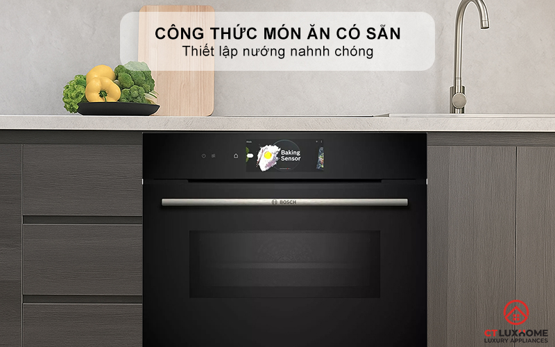 LÒ NƯỚNG ÂM TỦ KẾT HỢP VI SÓNG BOSCH CMG778NB1 SERIE 8 MÀU ĐEN 45 LÍT 13