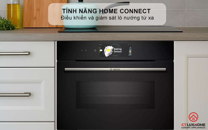 LÒ NƯỚNG ÂM TỦ KẾT HỢP VI SÓNG BOSCH CMG778NB1 SERIE 8 MÀU ĐEN 45 LÍT 8
