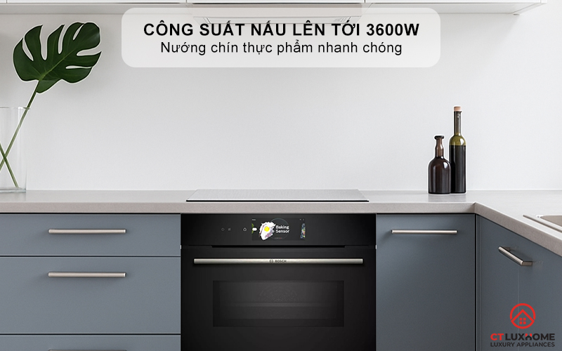 LÒ NƯỚNG ÂM TỦ KẾT HỢP VI SÓNG BOSCH CMG778NB1 SERIE 8 MÀU ĐEN 45 LÍT 3