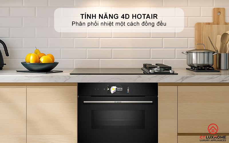 LÒ NƯỚNG ÂM TỦ KẾT HỢP VI SÓNG BOSCH CMG778NB1 SERIE 8 MÀU ĐEN 45 LÍT 7