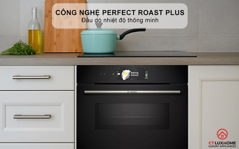 LÒ NƯỚNG ÂM TỦ KẾT HỢP VI SÓNG BOSCH CMG778NB1 SERIE 8 MÀU ĐEN 45 LÍT 10