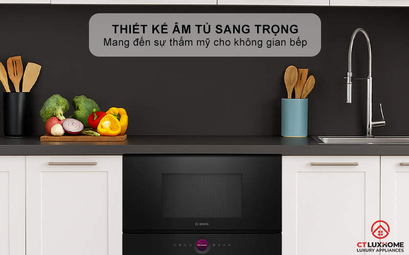 Thiết kế sang trọng mang đến sự thẩm mỹ cho không gian bếp