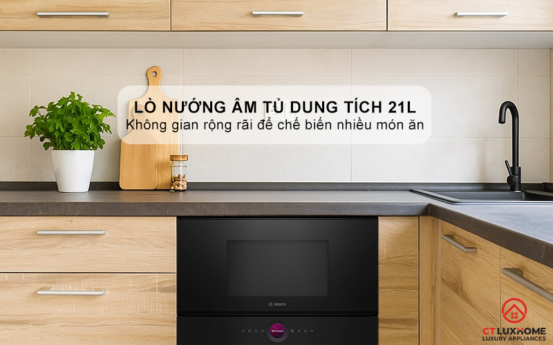 Lò vi sóng có nướng dung tích 21L phù hợp cho gia đình nhỏ