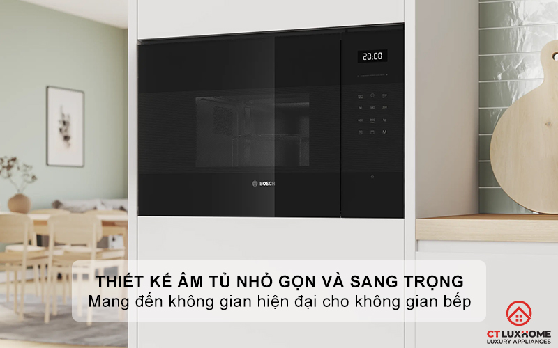 ​  Thiết kế âm tủ nhỏ gọn và sang trọng, tạo sự thẩm mỹ cho không gian bếp  ​