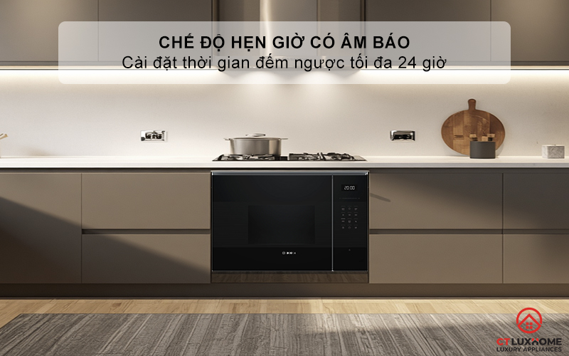 Chế độ hẹn giờ có âm báo với thời gian hẹn giờ tối đa 24 giờ