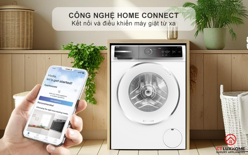 Kết nối và điều khiển máy giặt từ xa qua Home Connect 