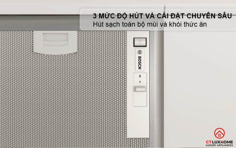 3 mức độ hút và cài đặt chuyên sâu 