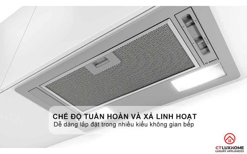 MÁY HÚT MÙI ÂM TỦ CANOPY BOSCH DLN53AA70 SERIE 2 MÀU XÁM NGANG 53CM 7