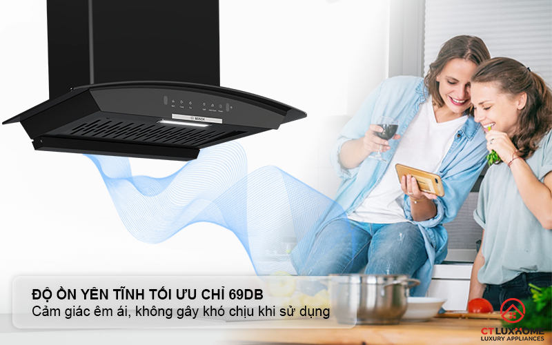 Độ ồn 69dB ở mức công suất 1 tạo cảm giác êm ái, không gây khó chịu khi dùng