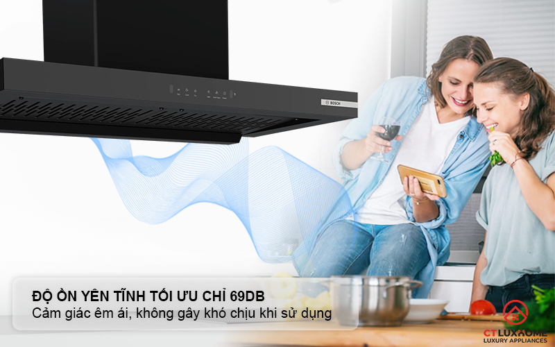 Độ ồn 69dB ở mức công suất 1 tạo cảm giác êm ái, không gây khó chịu khi dùng