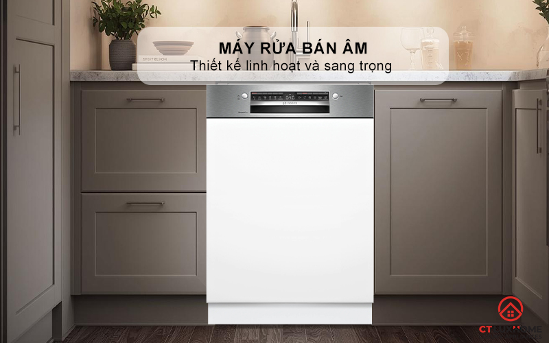 MÁY RỬA BÁT BÁN ÂM BOSCH SMI4EVS08E SERIES 4 1