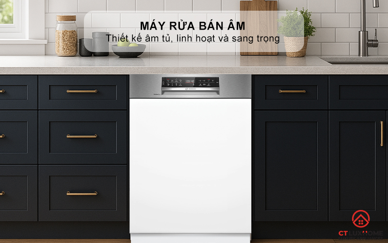 MÁY RỬA BÁT BÁN ÂM BOSCH SMI6ECS12E SERIES 6 SẤY TĂNG CƯỜNG 1