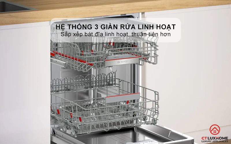 MÁY RỬA BÁT BÁN ÂM BOSCH SMI6ECS12E SERIES 6 SẤY TĂNG CƯỜNG 13