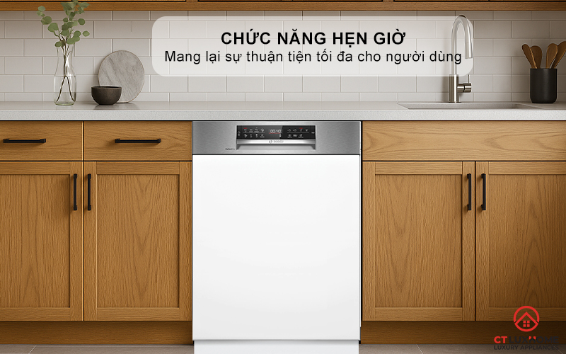 MÁY RỬA BÁT BÁN ÂM BOSCH SMI6ECS12E SERIES 6 SẤY TĂNG CƯỜNG 15