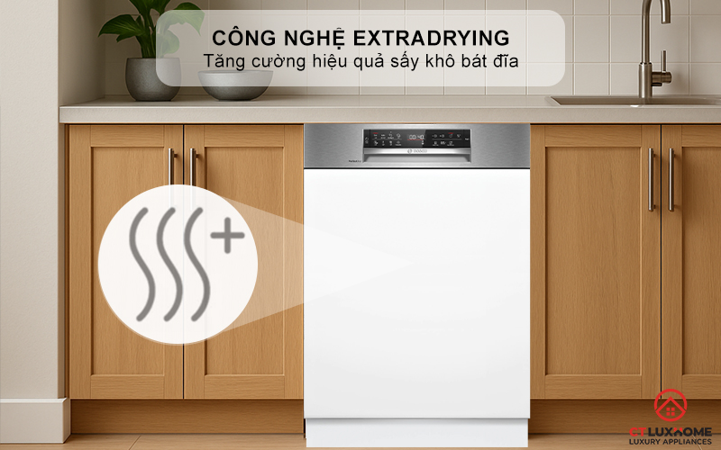 MÁY RỬA BÁT BÁN ÂM BOSCH SMI6ECS12E SERIES 6 SẤY TĂNG CƯỜNG 7