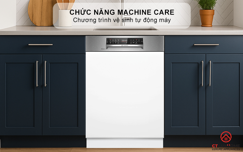MÁY RỬA BÁT BÁN ÂM BOSCH SMI6ECS12E SERIES 6 SẤY TĂNG CƯỜNG 10