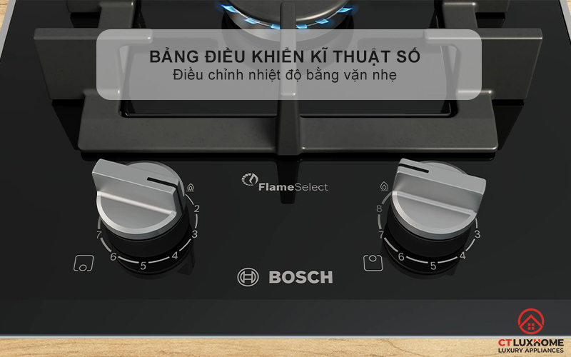 BẾP GAS 2 VÙNG NẤU BOSCH PRB3A6I40 MÀU ĐEN SERIES 8 4