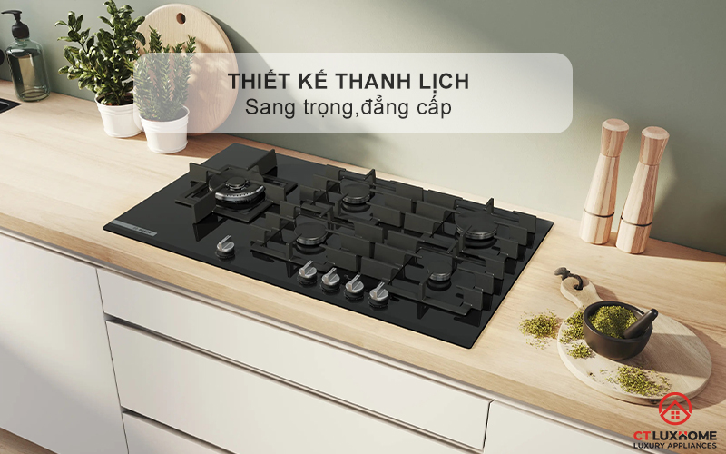 BẾP GAS 5 VÙNG NẤU BOSCH PRS9A6H40 MÀU ĐEN SERIES 8 1