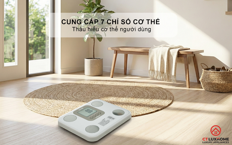 Cân TANITA BC-859 WH20 cung cấp 7 chỉ số cơ thể khác nhau