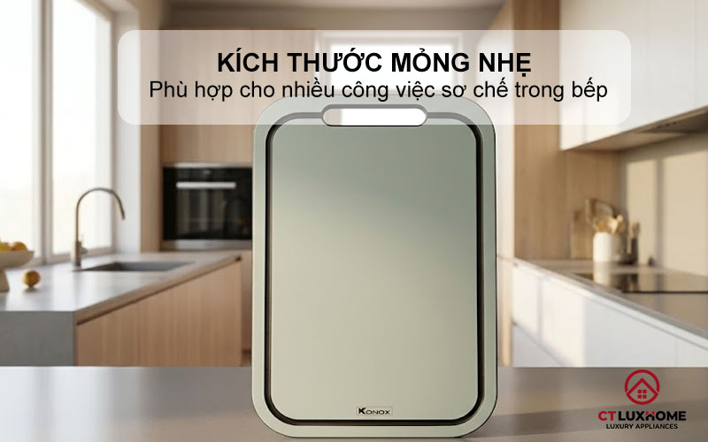 THỚT SỢI GỖ KONOX CUTTING BOARD CB470 PP MÀU XANH 3