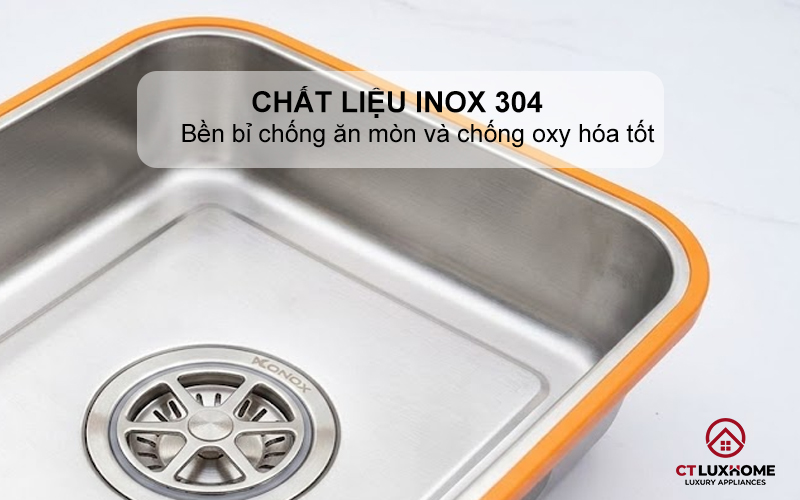 CHẬU RỬA MINI KONOX COLANDER SINK CD SMART 8047 VIỀN CAM 2