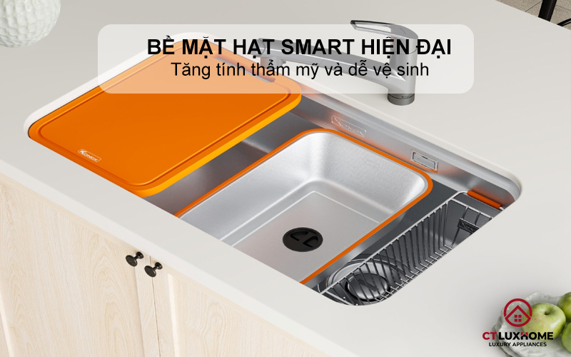 CHẬU RỬA MINI KONOX COLANDER SINK CD SMART 8047 VIỀN CAM 3