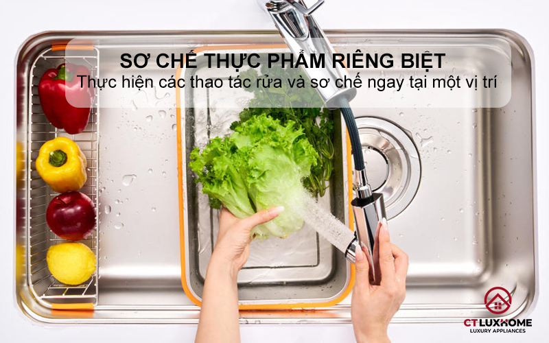 CHẬU RỬA MINI KONOX COLANDER SINK CD SMART 8047 VIỀN CAM 4