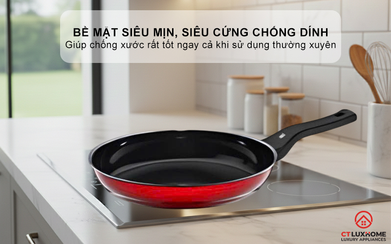  CHẢO RÁN WMF FUSIONTEC FRYING PAN 28CM COMPACT RED 0517265290  3