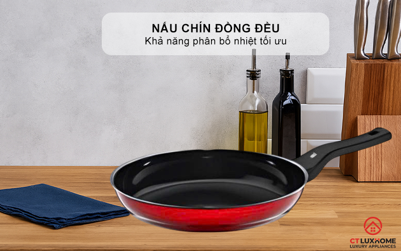  CHẢO RÁN WMF FUSIONTEC FRYING PAN 28CM COMPACT RED 0517265290  4