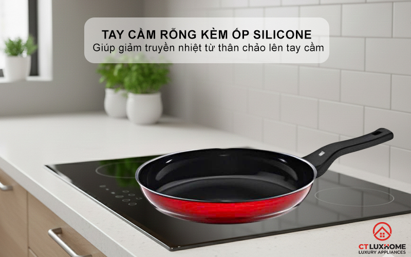  CHẢO RÁN WMF FUSIONTEC FRYING PAN 28CM COMPACT RED 0517265290  6