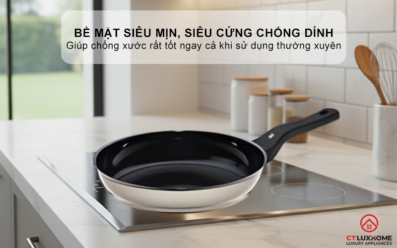  CHẢO RÁN WMF FUSIONTEC FRYING PAN 28CM COMPACT MACADAMIA 0517275290 3