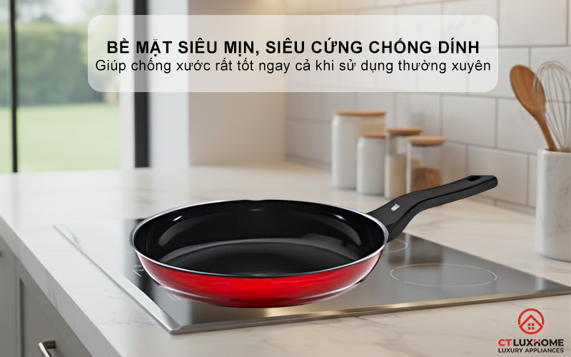CHẢO RÁN WMF FUSIONTEC FRYING PAN 20CM COMPACT RED 0517365290 3