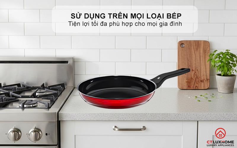 CHẢO RÁN WMF FUSIONTEC FRYING PAN 20CM COMPACT RED 0517365290 6