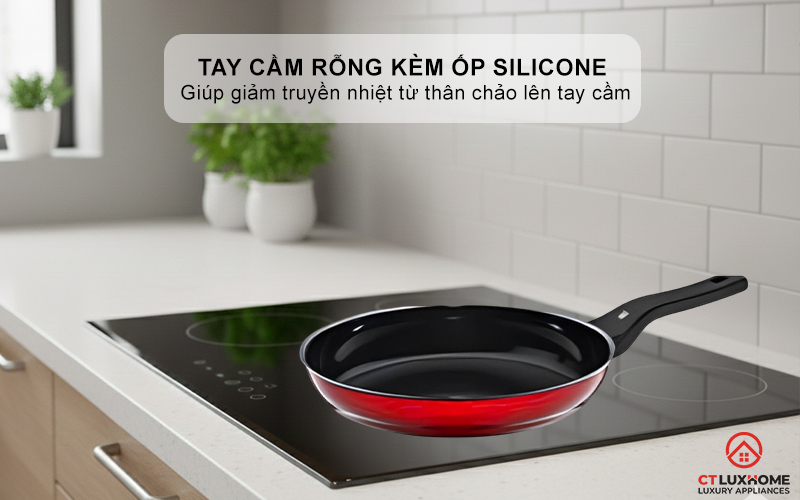 CHẢO RÁN WMF FUSIONTEC FRYING PAN 20CM COMPACT RED 0517365290 5