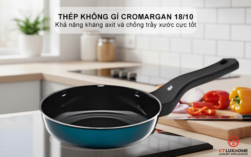 CHẢO RÁN WMF FUSIONTEC FRYING PAN 20CM COMPACT PETROL 0517385290 2