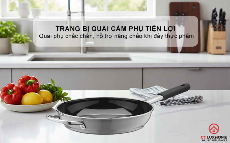 CHẢO RÁN WMF FUSIONTEC MINERAL FRYING PAN 28CM PLATINUM 0520675291 4