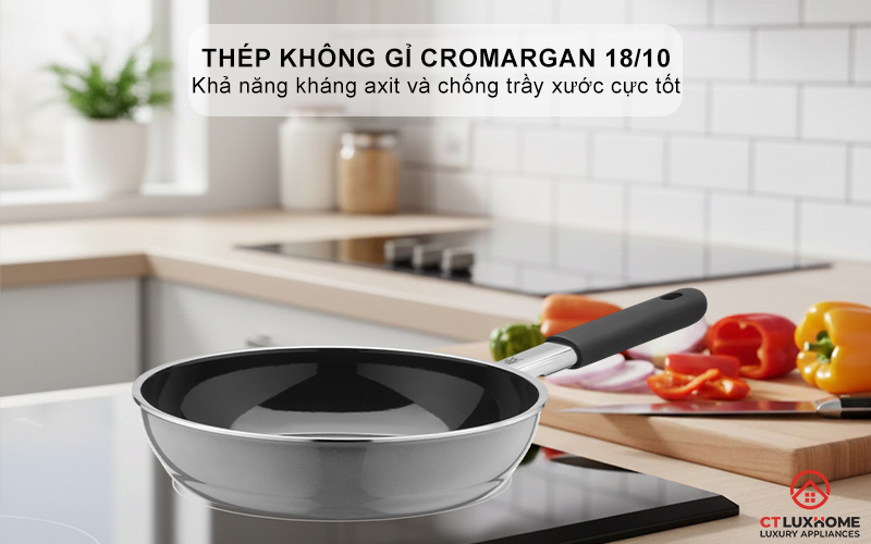 CHẢO RÁN  WMF FUSIONTEC MINERAL FRYING PAN 24CM PLATINUM 0520575291 2