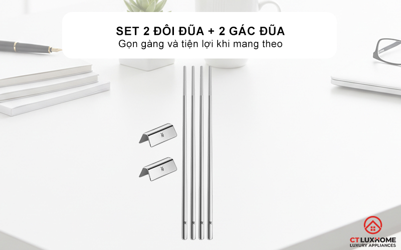 BỘ ĐŨA THÌA WMF CHOPSTICKS SET NUOVA 4 CHIẾC 2 CẶP 1292106042 3