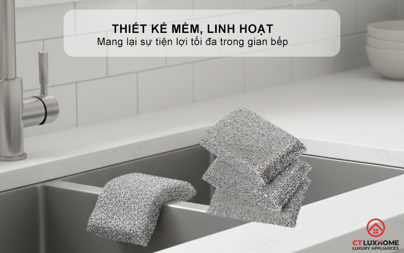 MIẾNG CHÀ RỬA BÁT WMF SCOURING PADS 3PCS SILVER 0658776040  1