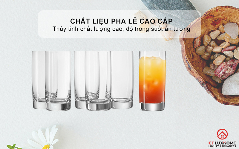 BỘ 6 CỐC CHÉN WMF LONG DRINK GLASS 6PC 0907379990  4