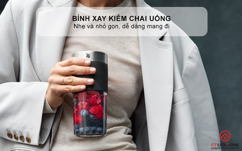 MÁY XAY SINH TỐ CẦM TAY WMF MIX ON THE GO BLACK EU VERSION 0416700011 5
