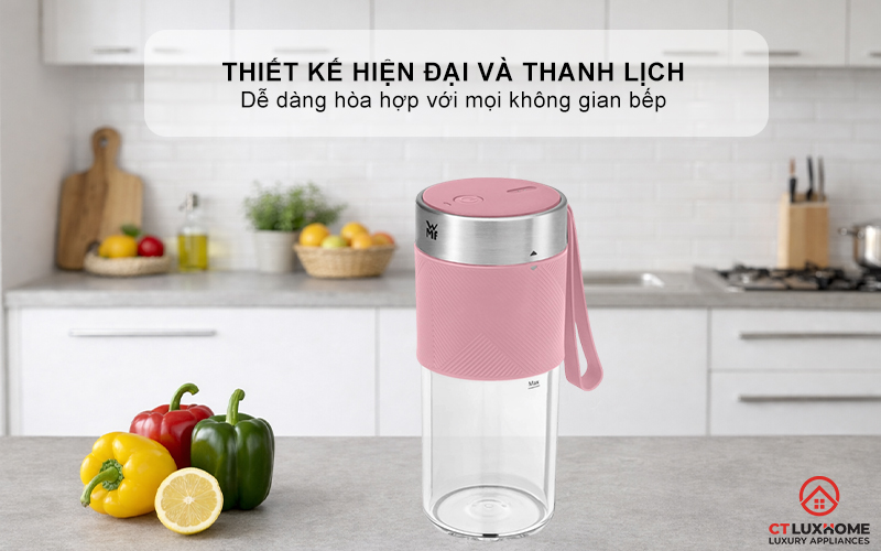 MÁY XAY SINH TỐ CẦM TAY WMF MIX ON THE GO PINK 0416700031 1