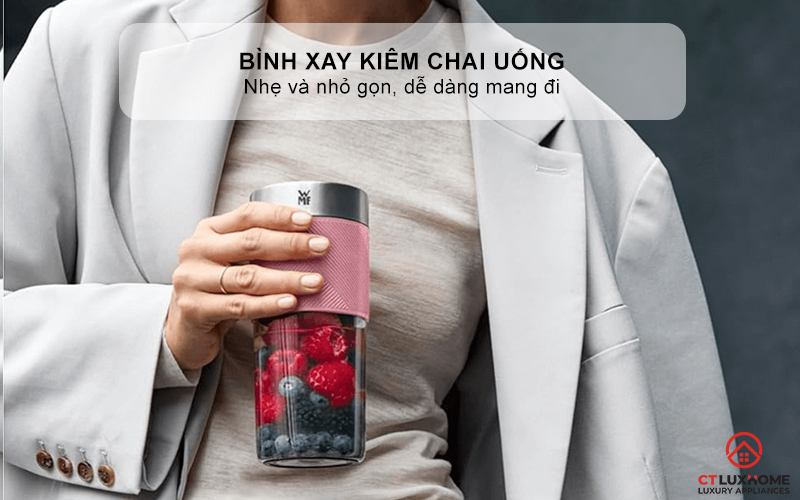 MÁY XAY SINH TỐ CẦM TAY WMF MIX ON THE GO PINK 0416700031 7