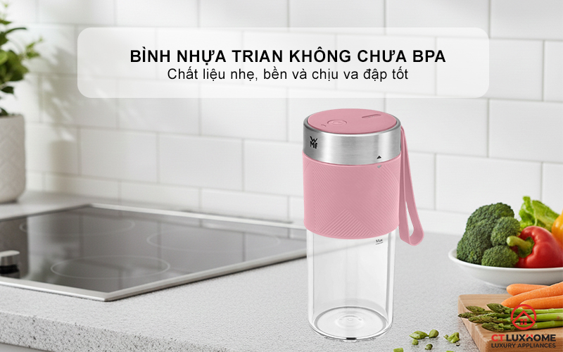 MÁY XAY SINH TỐ CẦM TAY WMF MIX ON THE GO PINK 0416700031 3