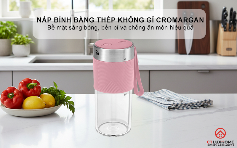 MÁY XAY SINH TỐ CẦM TAY WMF MIX ON THE GO PINK 0416700031 4