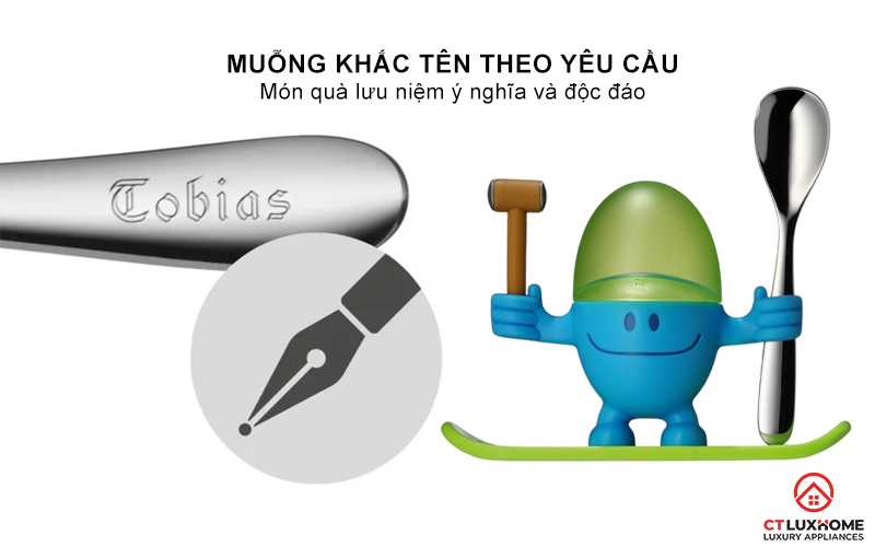 CỐC TRỨNG  WMF SET 2 KIDS EGGCUP MCEGG BLUE 0616687620  8